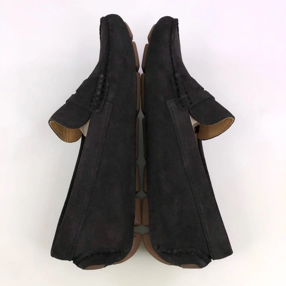 The Men's Store at Bloomingdale's Men's Penny Loafer Drivers Suede Charcoal